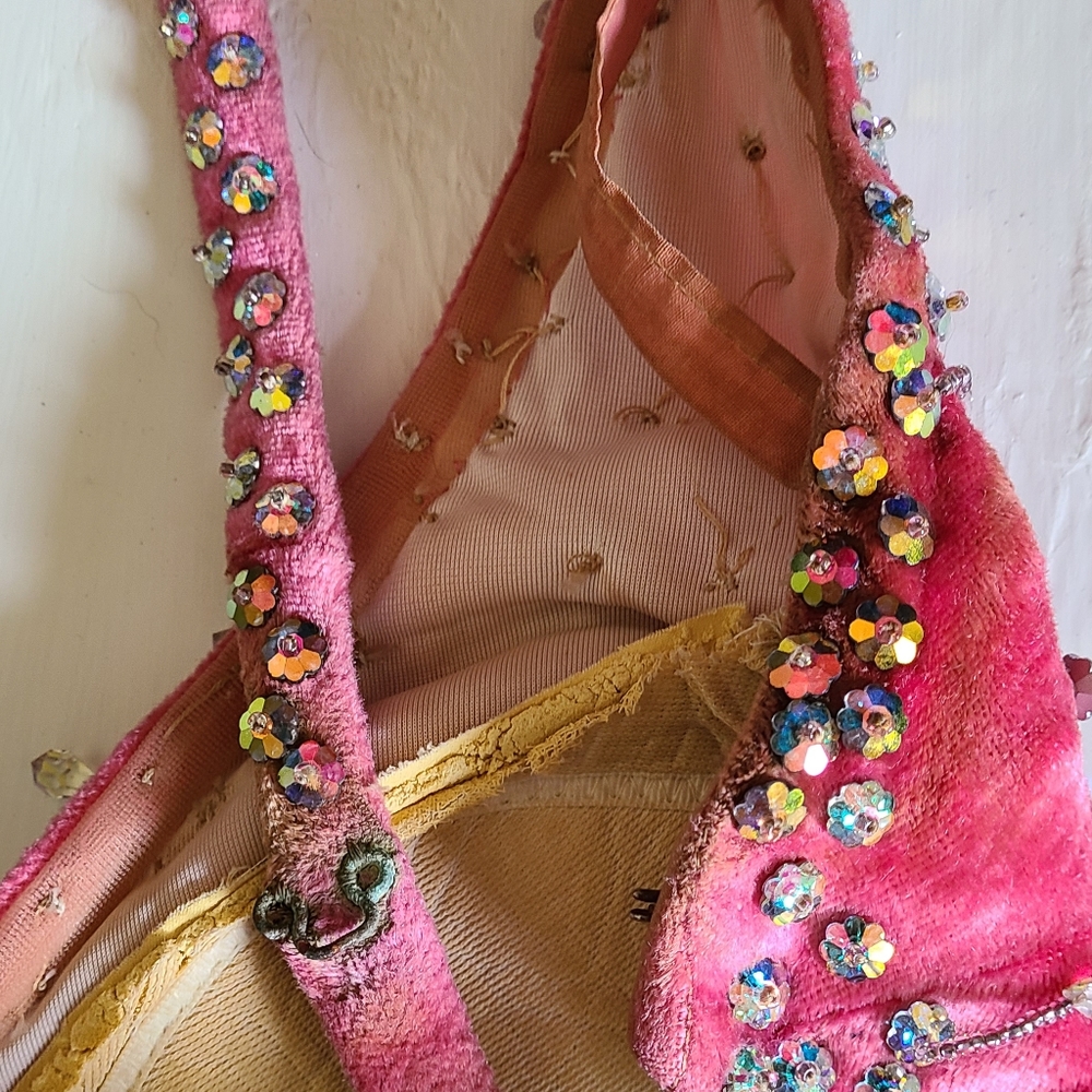 Vintage Velvet Gogo Bejeweled Bellbottom Jumpsuit - Picture 13 of 13